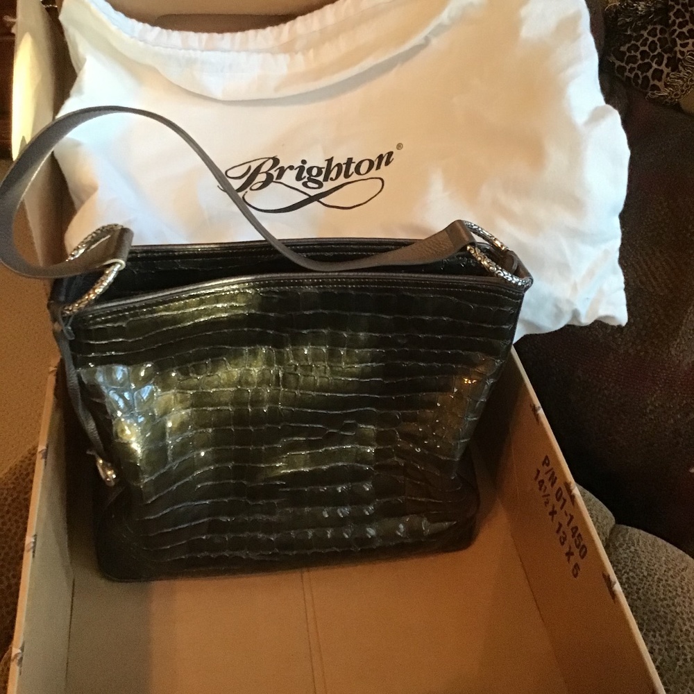Brighton Cher Croc Leather purse